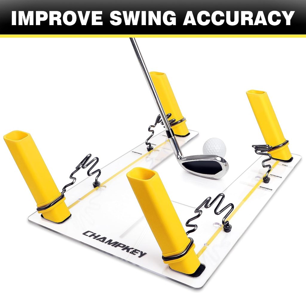 CHAMPKEY PATHGUIDER Swing Plane Alignment Golf Swing Trainer - Improve Swing Plane Accuracy - Achieve Consistency Golf Swing Plane