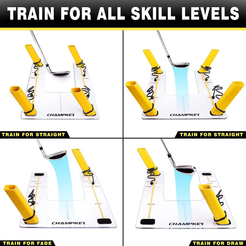 CHAMPKEY PATHGUIDER Swing Plane Alignment Golf Swing Trainer - Improve Swing Plane Accuracy - Achieve Consistency Golf Swing Plane