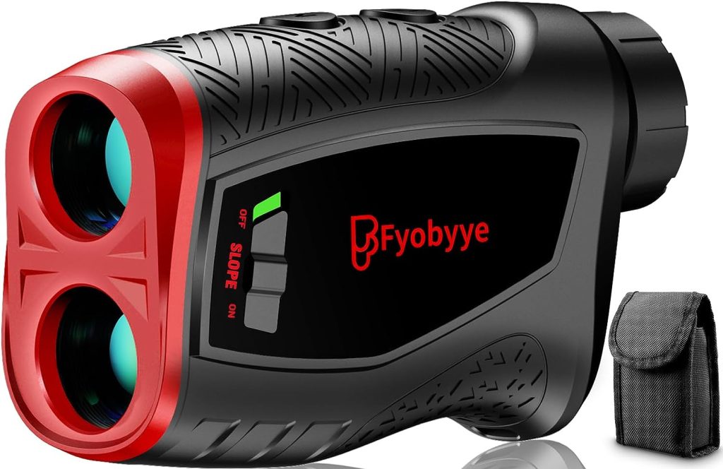 Range Finder Golfing, Fyobyye Slope Laser Golf Rangefinder, Golf Rangefinder with Slope Switch - Slope Measurement, Flag Lock Tech with Pulse Vibration, High Precision Golf Gifts Accessories for Men