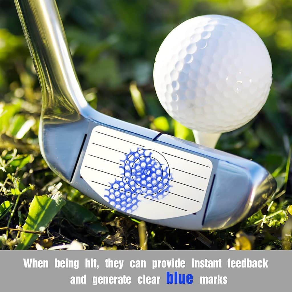 BicycleStore 400pcs Golf Impact Tape, Self-Teaching Golf Club Stickers Set for Woods, Irons or Putters, Reusable Impact Labels Golf Training Aid Equipment for Swing Sweet Spot Accuracy Diagnosis