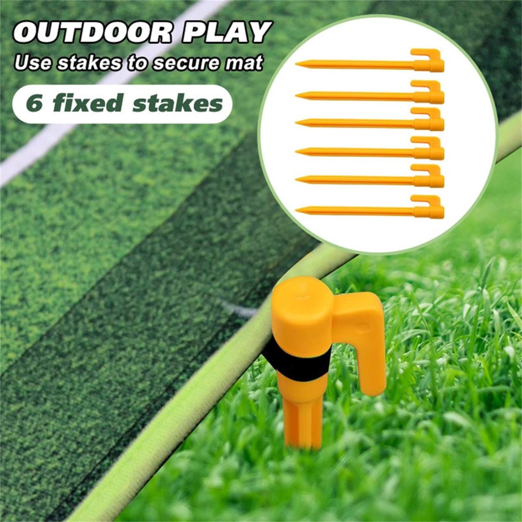 Chipping Golf Game Mat, Golf Practice Mat Indoor Outdoor Stick Chip Game with 16 Golf Balls, Golf Hitting Mats Games for Adults Family, Indoor Golf Set Mat Backyard Games Mat