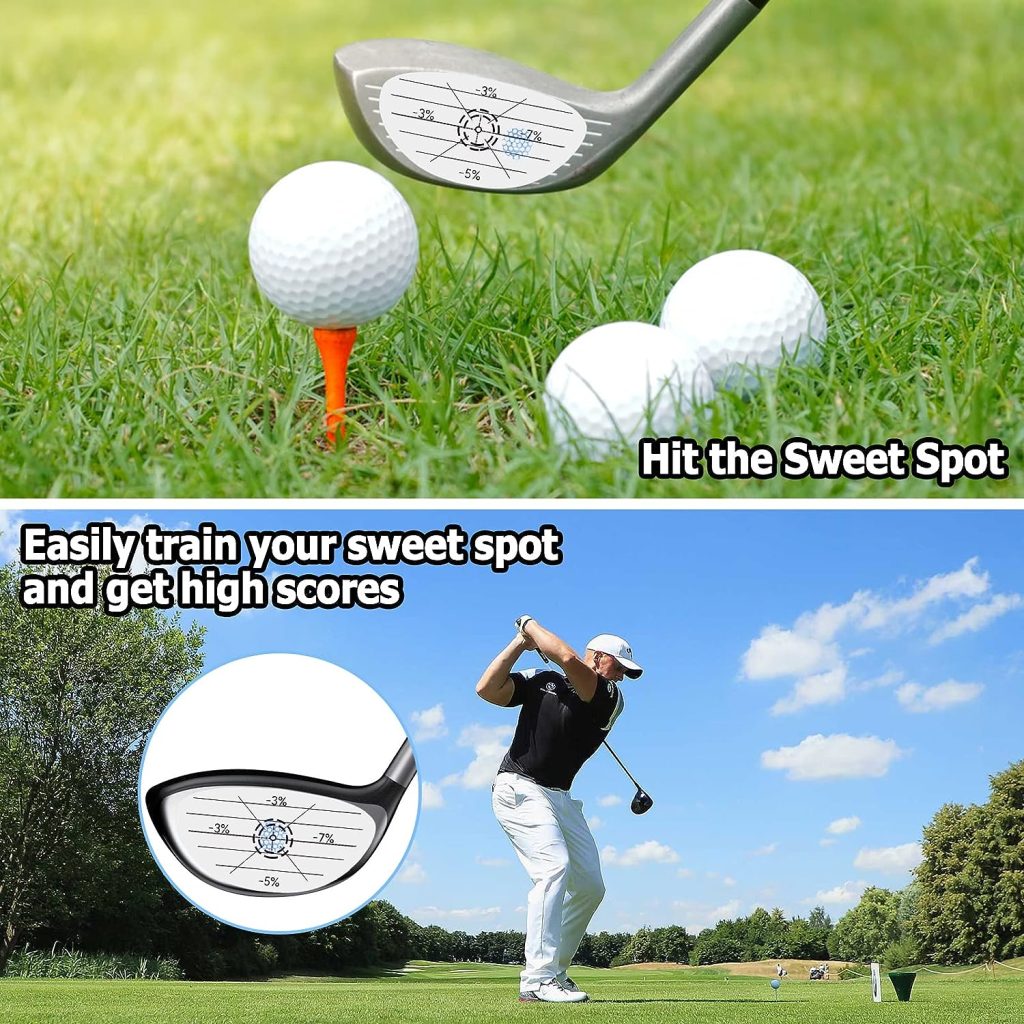 Golf Impact Tape 300 Pcs, Self-Teaching Sweet Spot and Consistency Analysis, Golf Stickers for Woods Irons and Putters Each 100 Pcs Impact Tape for Golf Clubs Aids to Improve Golf Swing Accuracy