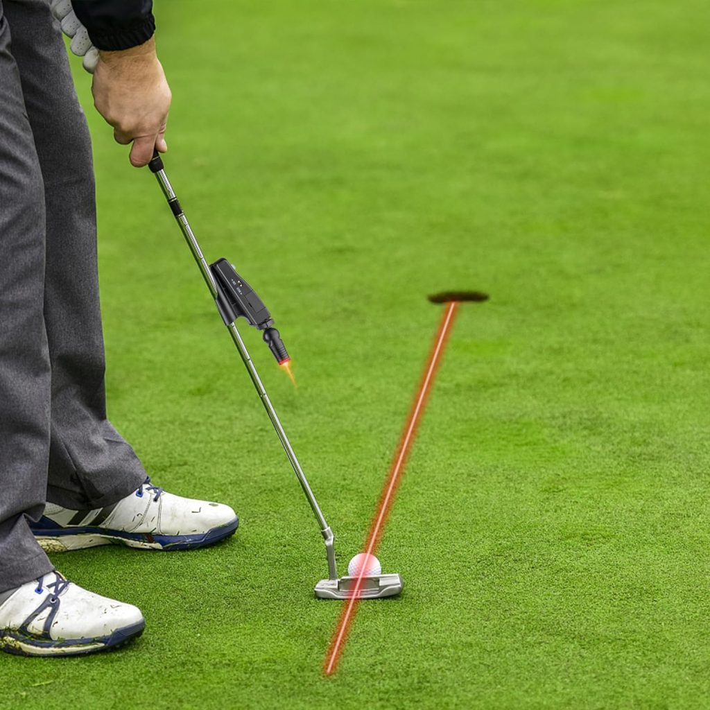 ACHIX Golf Putter Laser Sight Pointer Golf Training Aids for Putting Practice Swinging Plane Corrector Posture Indicator Laser Red Line Pointer Portable Putter