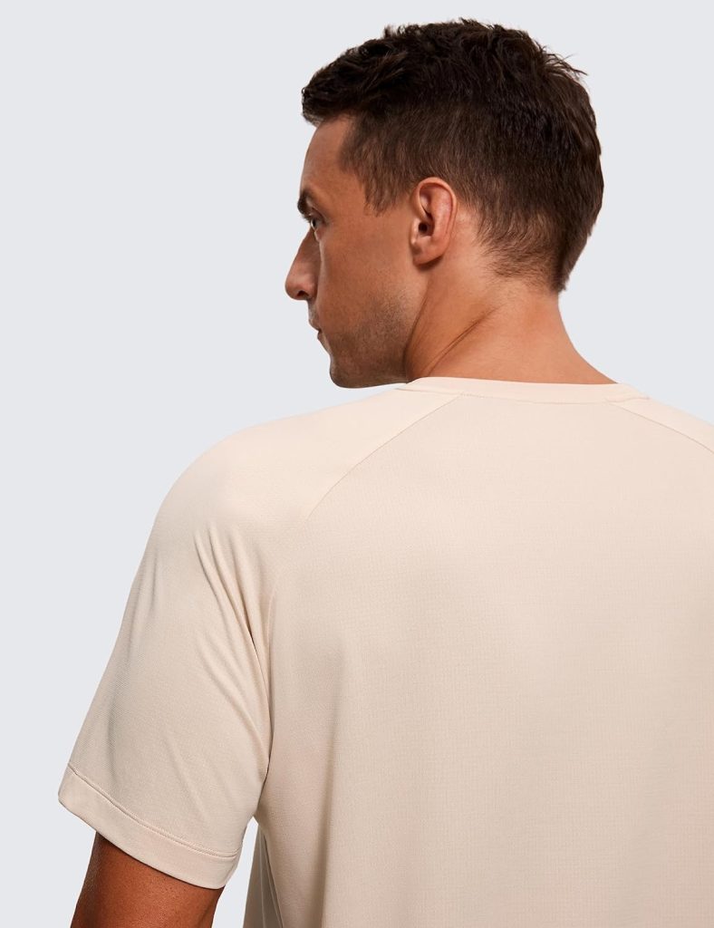 CRZ YOGA Mens Lightweight Short Sleeve T-Shirt Quick Dry Workout Running Athletic Tee Shirt Tops