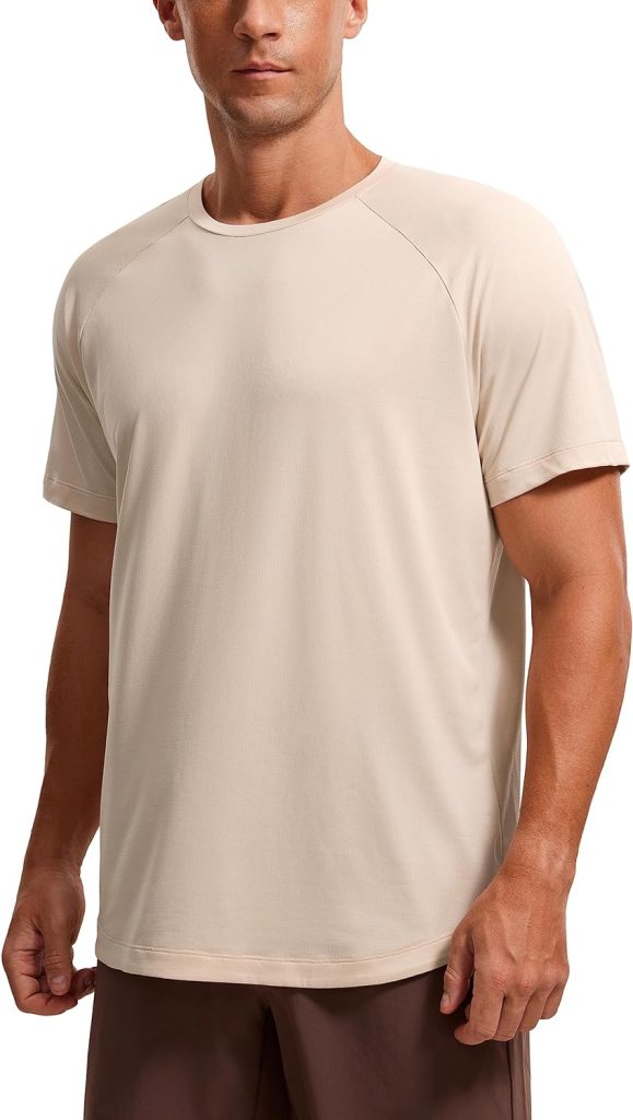CRZ YOGA Mens Lightweight Short Sleeve T-Shirt Quick Dry Workout Running Athletic Tee Shirt Tops