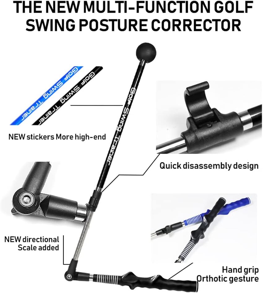 zgrdhw Foldable Golf Swing Trainer Golf Swing Training Aid Improve Hinge Forearm Rotation Shoulder Golf Swing Trainer Aid Adjustable