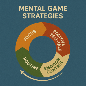 Circular process diagram for psychological management in golf