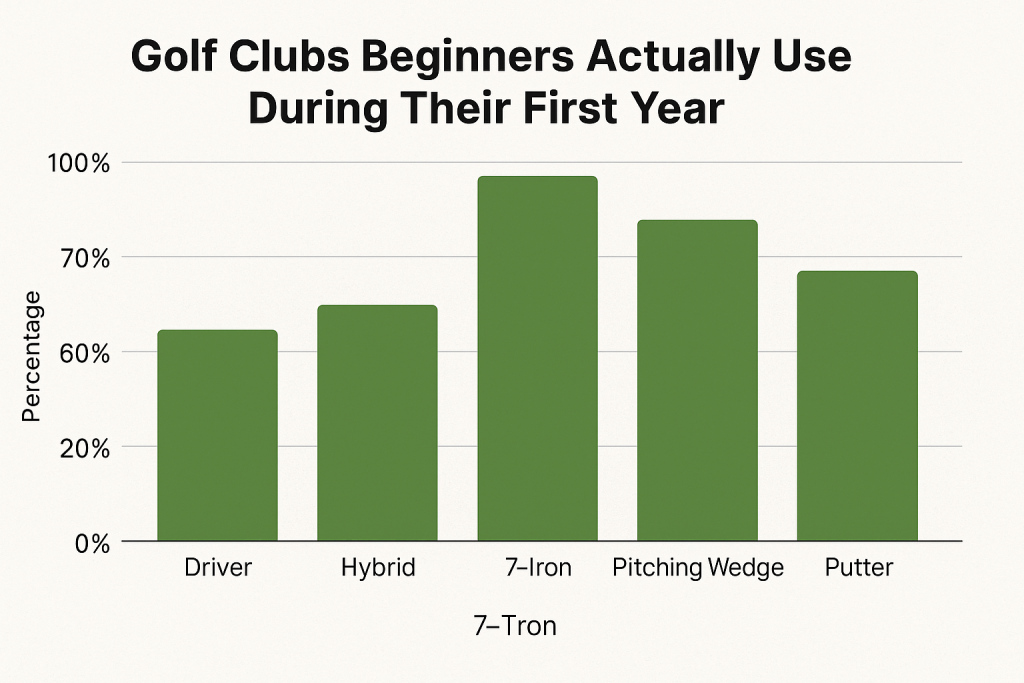Chart showing which clubs beginners actually use during their first year