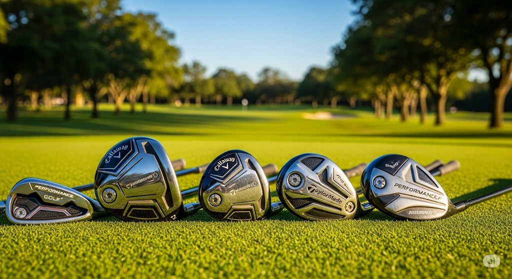 Best fairway woods and hybrids for senior golfers 2025 displayed on golf course with premium clubs from top brands